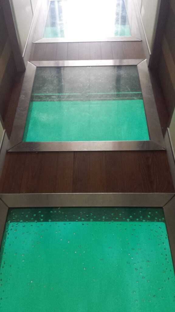 glass panel floor