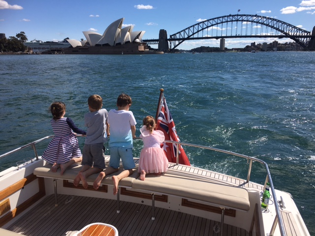 Private Harbour Cruises – MV Salute – Kids on Back